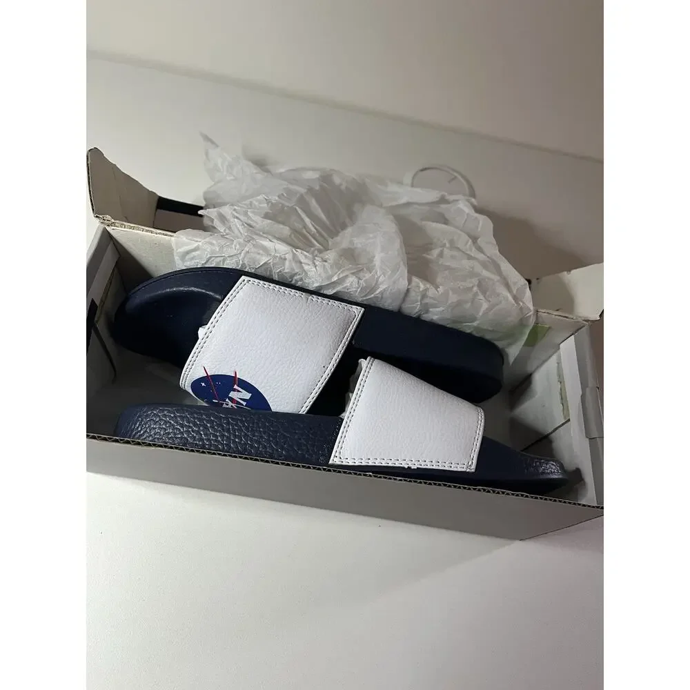 NASA Slide On Flip Flops Kids Boys Size 3M New In Box Space Sandals Slides NWB